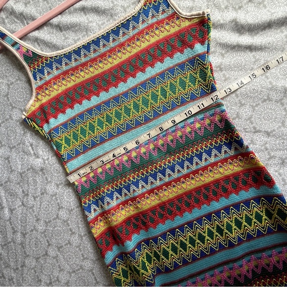 SHEIN Multicolor Zigzag Knit Bodycon Maxi Dress Size Petite M - Picture 6 of 8